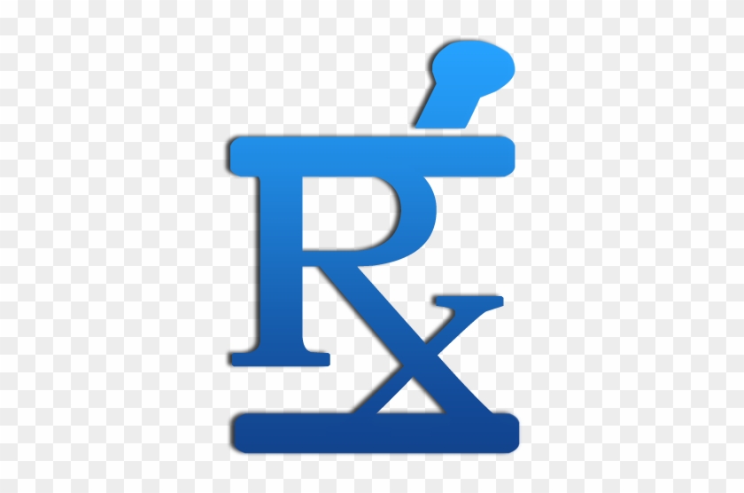 Rx Mortar Pestle Blue - Pharmacy Logo Of Rx #446165