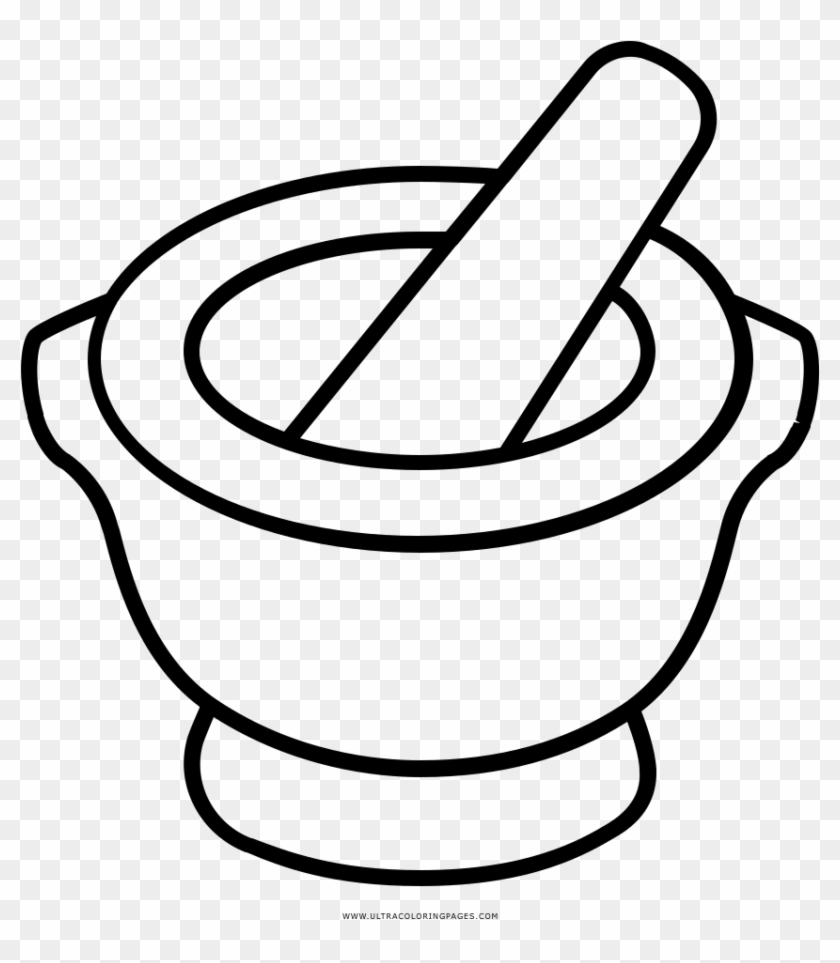 Mortar And Pestle Coloring Page - Mortar Colouring Pages #446174