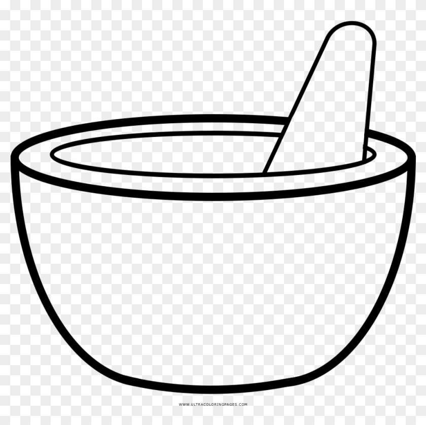 Mortar And Pestle Coloring Page - Drawing #446180