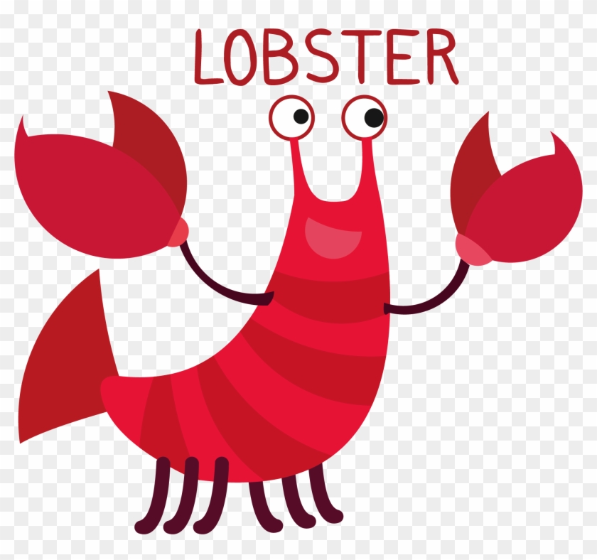 Llama Zoo Alphabet Komodo Dragon Lobster Cat - Lobster Vector #446247