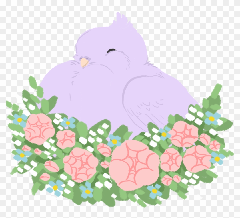 “have A Beautiful Fat Pigeon In A Flower Nest To Ring - Illustration #446304