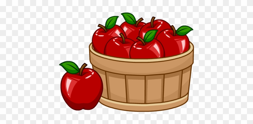 10 Apples Puffle Food - Apples In Basket Clipart #446395