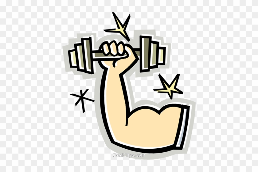 Weight Lifting Muscle Clip Art - Cartoon Arm Lifting Weight #446826