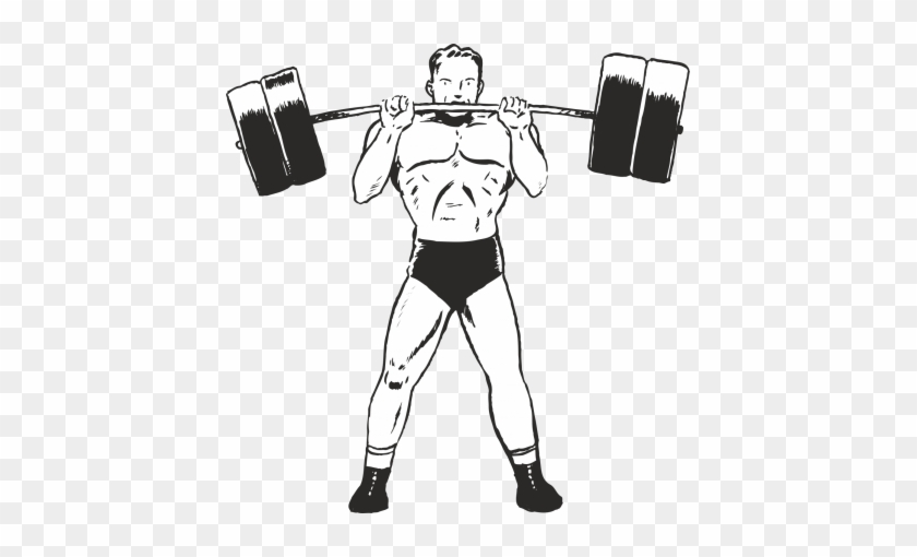 Weightlifting Clipart Black And White #446832