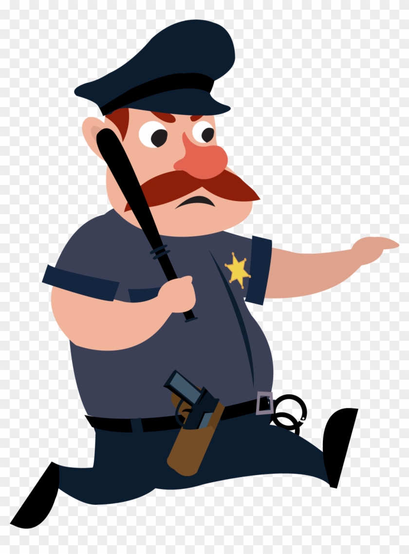 Cartoon Theft Police Officer Illustration - Police Officer Cartoon Png #446856