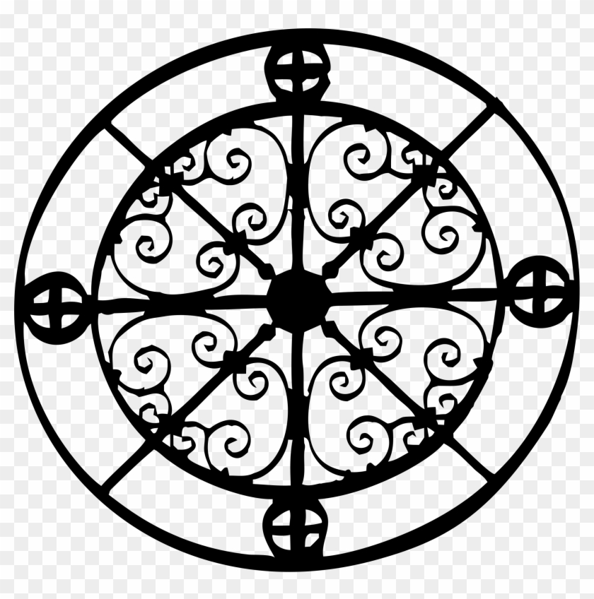 Wrought Iron Design - Compass Wall Decor #446877