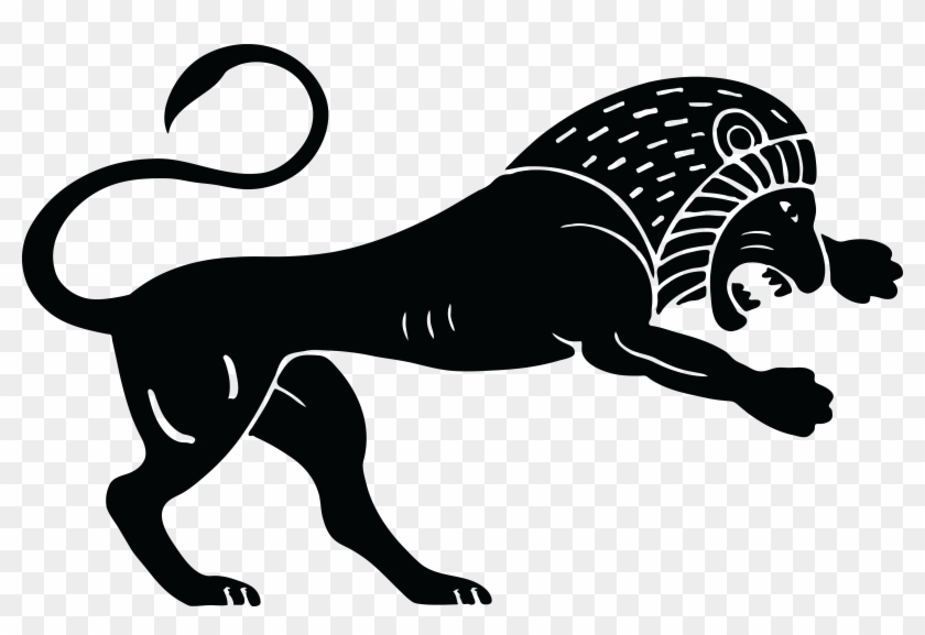 Free Clipart Of A Lion - Stylized Lion #446895