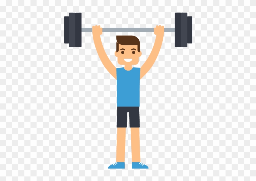Enjoy Healthier Shoulders - Weight Lift Bar Overhead Cartoon - Free  Transparent PNG Clipart Images Download
