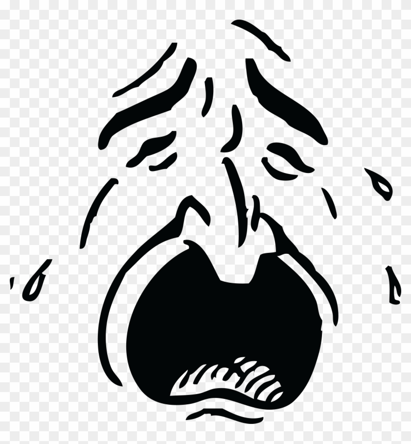 Free Retro Clipart Illustration - Person Crying Clipart #446931