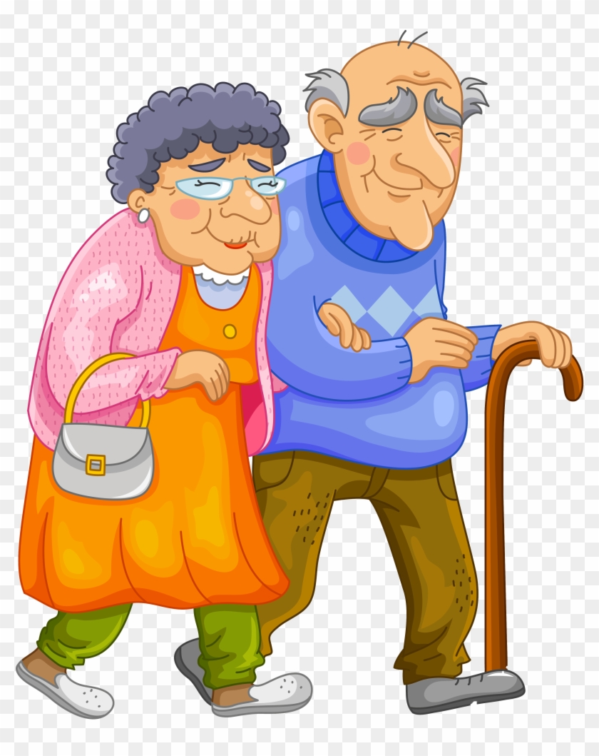 Old Age Cartoon Clip Art - Papy Et Mamy #446952