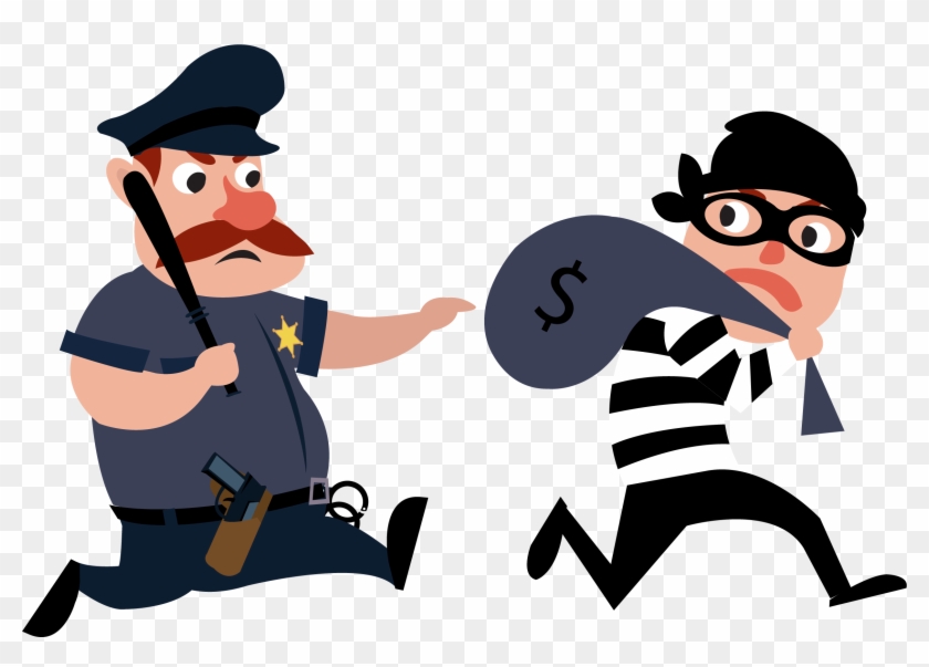 Theft Police Officer Euclidean Vector - Police Officer Cartoon Png #447069