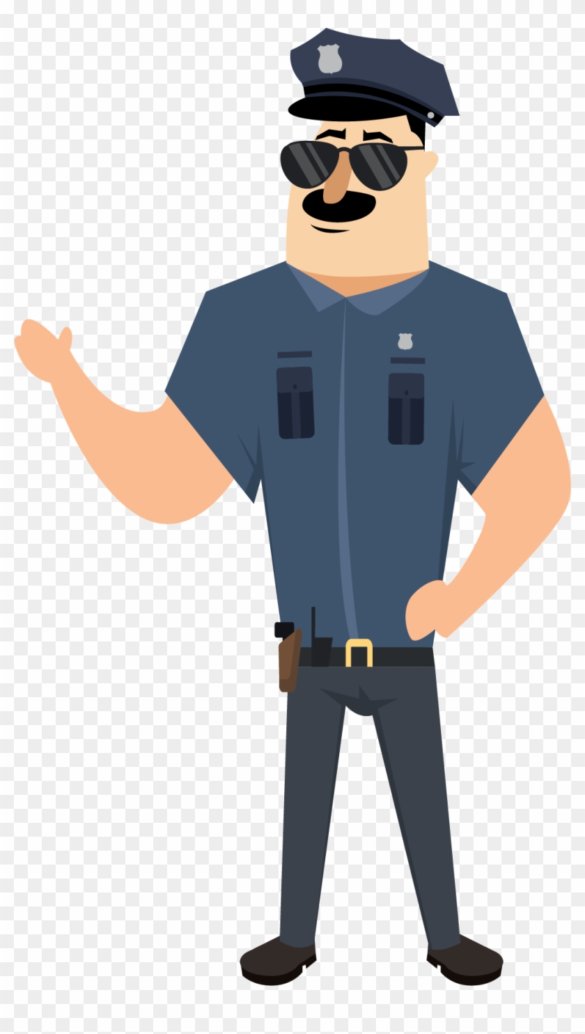 Cartoon Police Illustration - Police Officer Cartoon Cop - Free Transparent  PNG Clipart Images Download