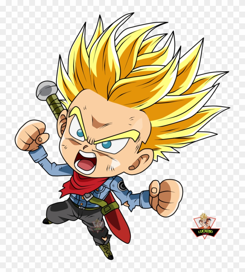 Mirai Trunks Mini Toon By Lucario-strike - Trunks Chibi Png #447584