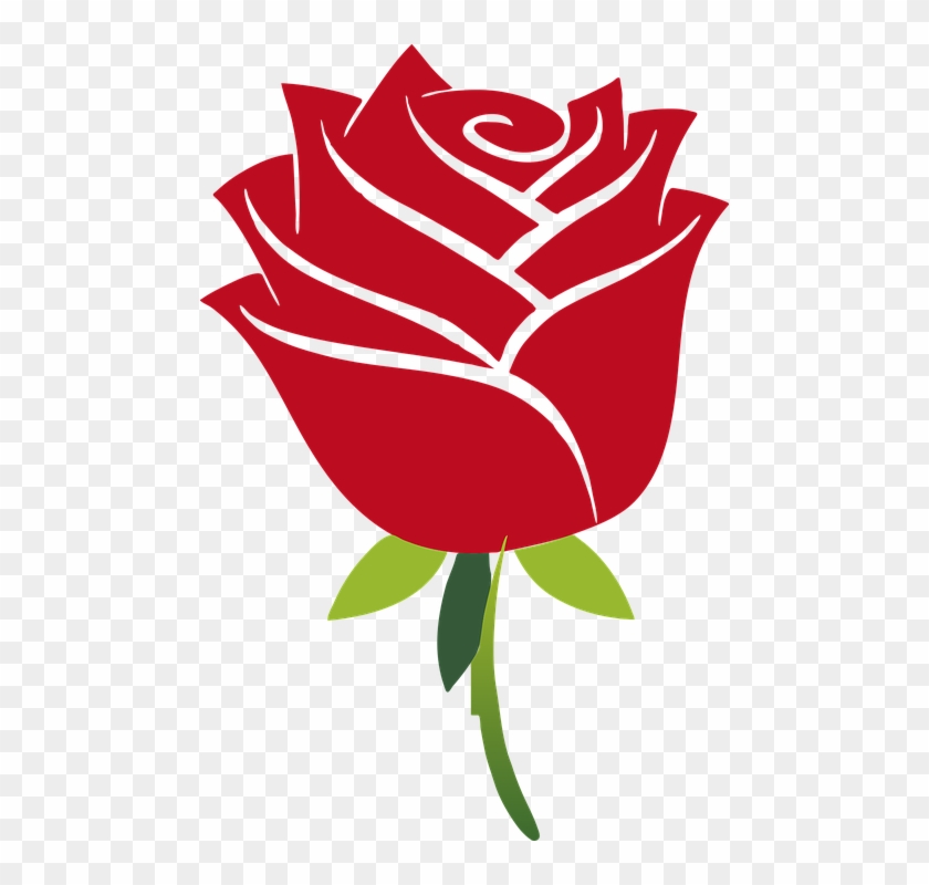 Art, Floral, Flower, Leaf, Leaves, Plant, Red, Rose - Beauty And The Beast Rose Svg #447962