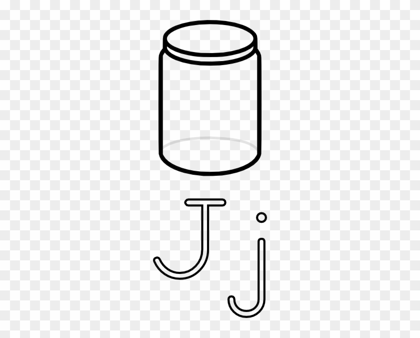 J Is For Jar Clip Art At Clker - Jar Coloring Page #447987