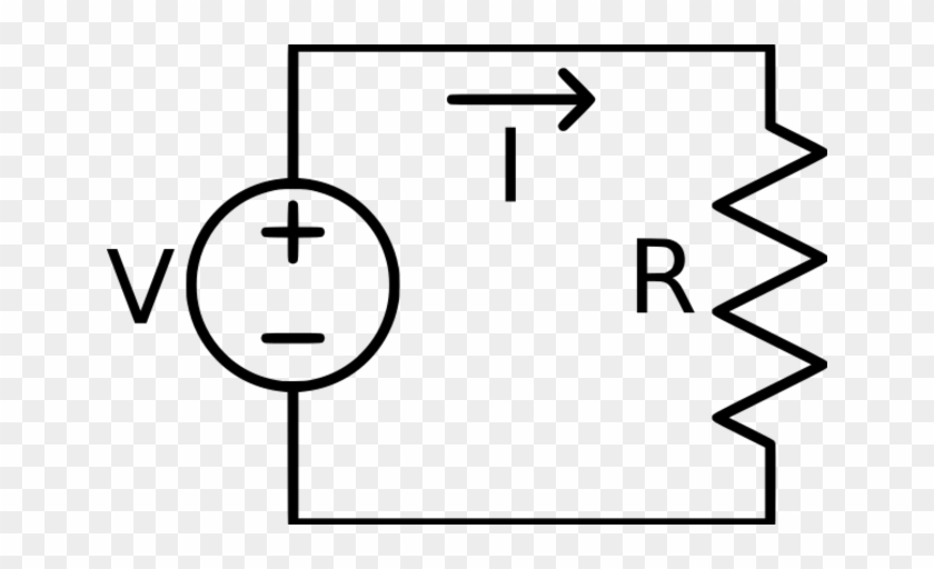 A Simple Circuit Showing Voltage Source, Current And - Variable Dc Power Supply Symbol #448001