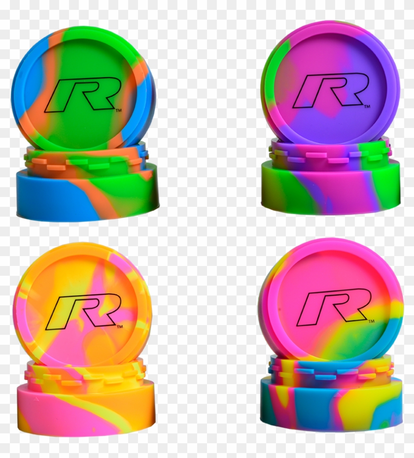 R Series V2 Silicone Neon Jar - R Series V2 Non-stick Platinum Cured Silicone Container #448015