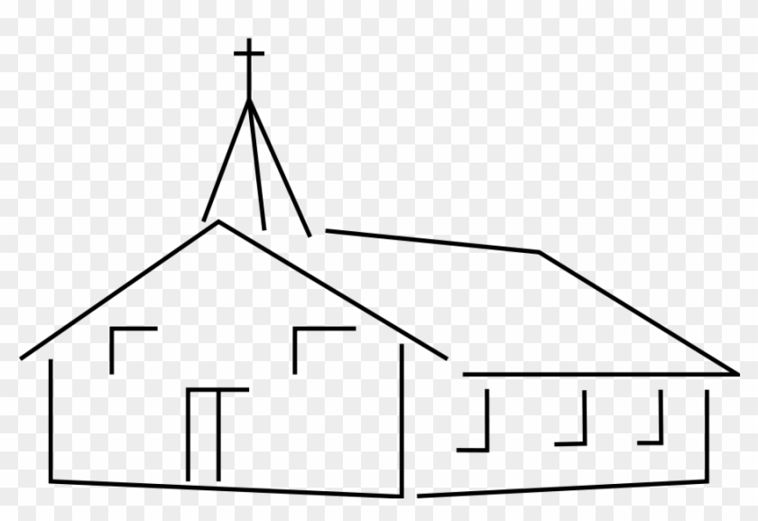 Church Building Clipart, Vector Clip Art Online, Royalty - Church Clipart Black And White #448124