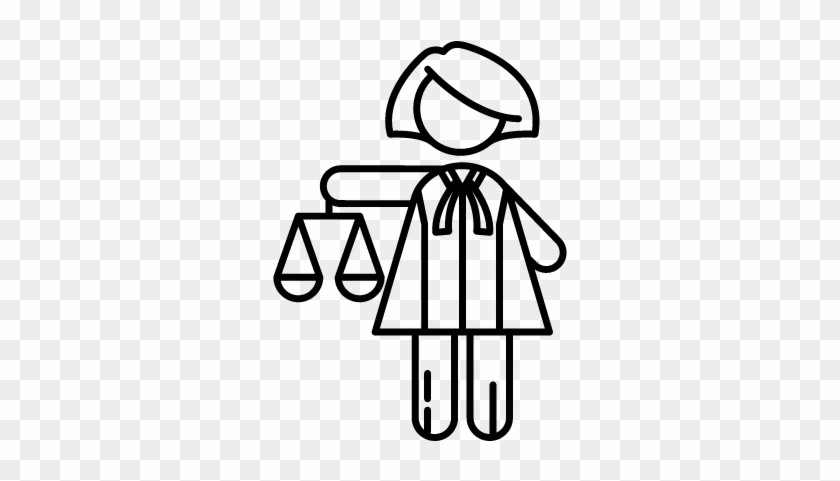 Woman Lawyer Vector - Woman Lawyer Drawing #448232