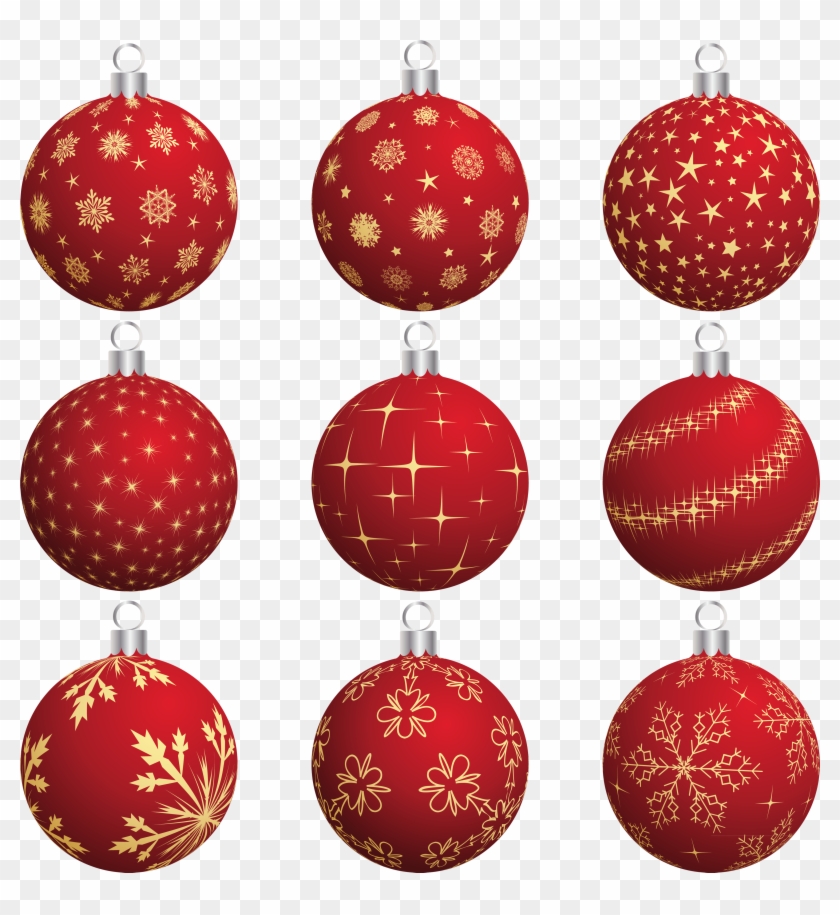 Red Christmas Balls Photo - 10 Balls Clip Art #448287