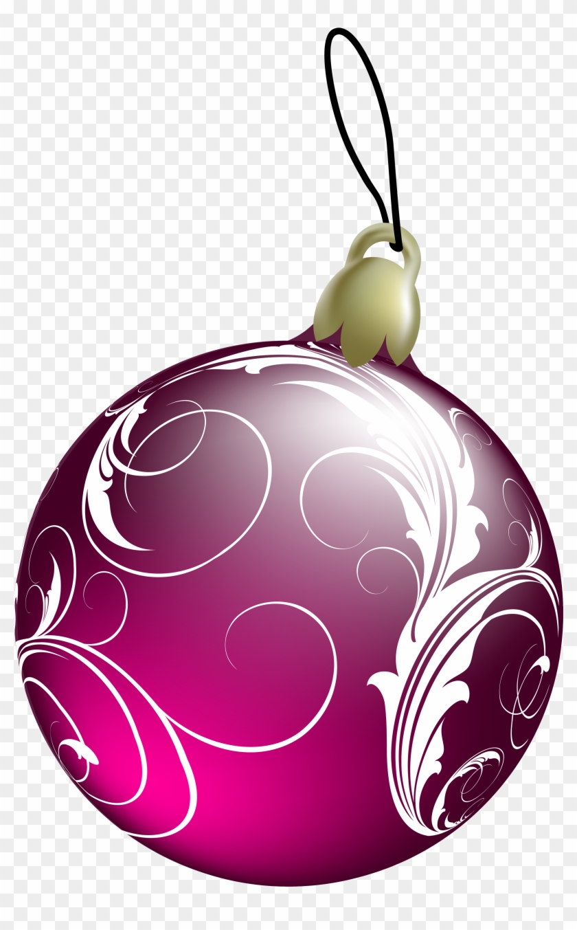 Beautiful Pink Christmas Ball Png Clipart - Christmas Clip Art Images Png #448346