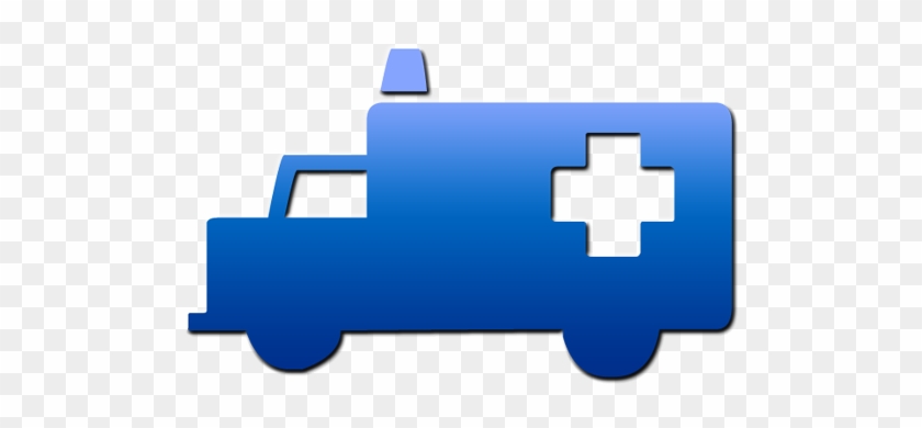 Ambulance Blue Gradient Symbol Clip Art - Ambulance Clipart Symbol #448475