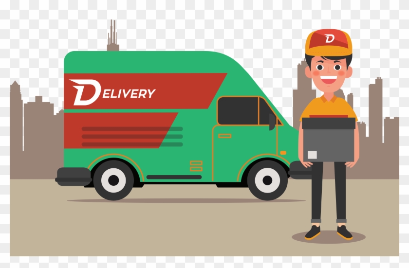 Vector Of Delivery Truck - Delivery Vector #448508