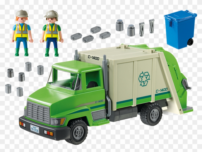 Recycling Truck - Playmobil Green Recycling Truck Playset #448518