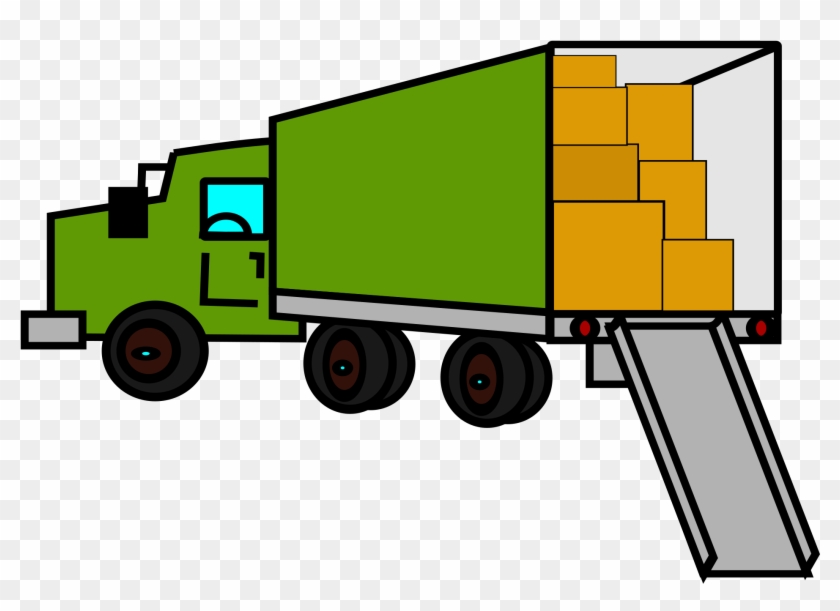 Moving Truck Clipart - Truck With Boxes Clipart #448531