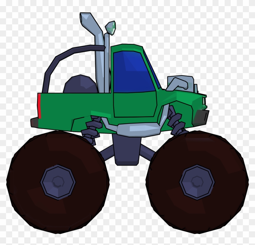 Monster Truck Cartoon Png Clipart Picture Side View - Cartoon Monster Truck Png #448571