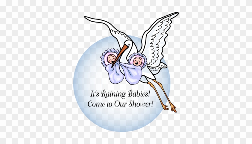 Royalty Free Rf Stork Clipart Illustrations Vector - Its Raining Babies #448770