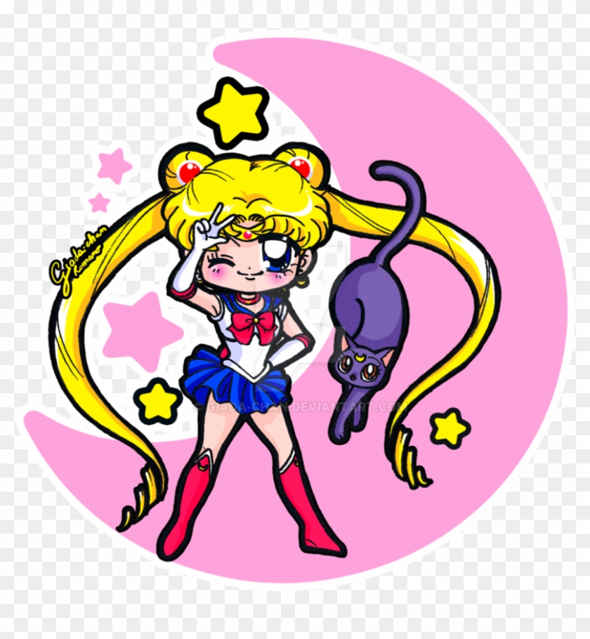 Sailor Moon And Luna By Giada-chan - Sailor Moon With Luna #448795