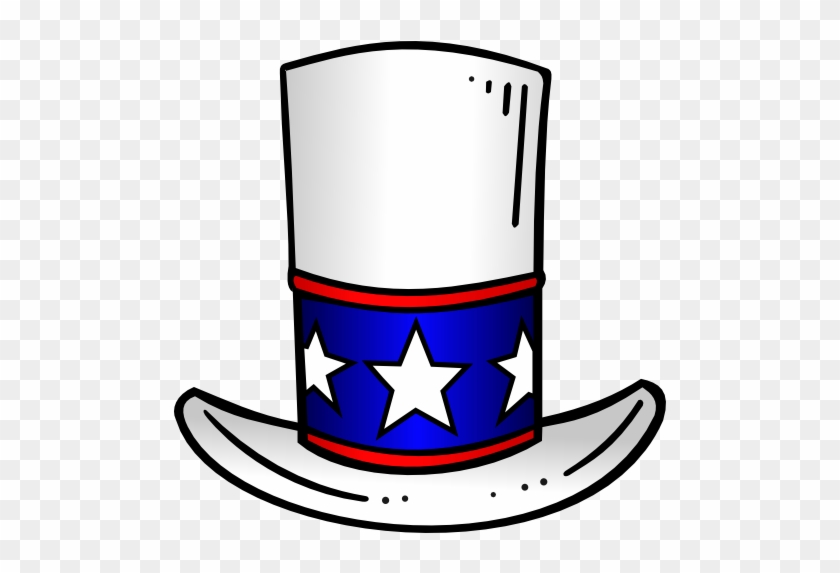 Patriotic Top Hat Clip Art Inspired By The Iconic Uncle - American Themed Clip Art #448941