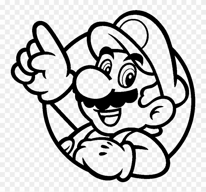 Mario Cliparts Logo Pinterest Pc, Cricut And Stenciling - Super Mario Black And White #448995