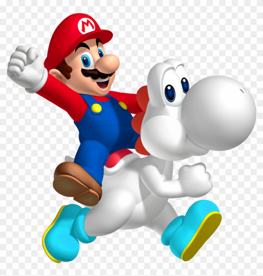 White Yoshi And Mario By Yoshigo99 White Yoshi And - White Yoshi #449011