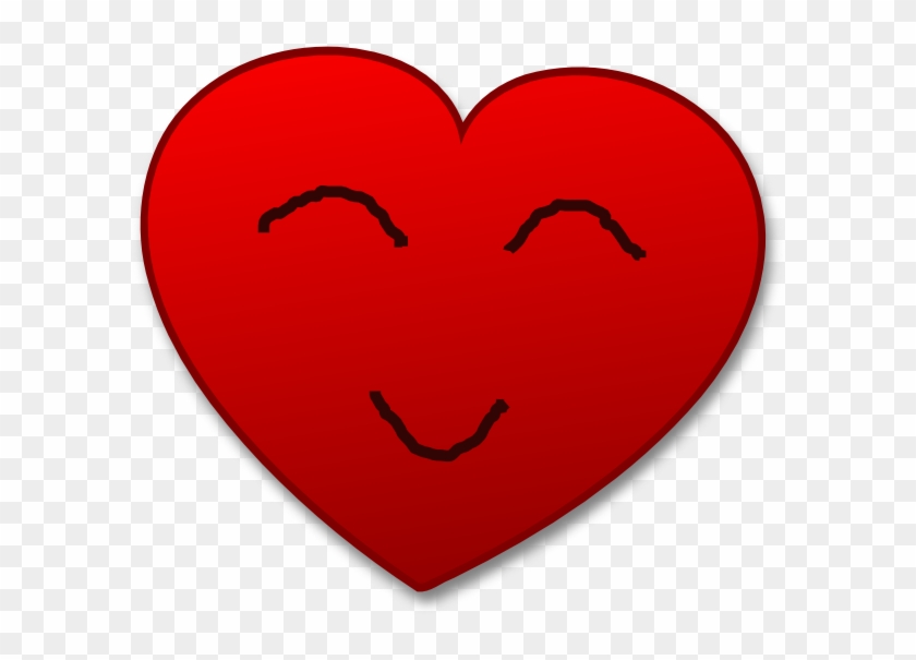 Smileys Clipart Red Heart - Heart With A Smile #449079