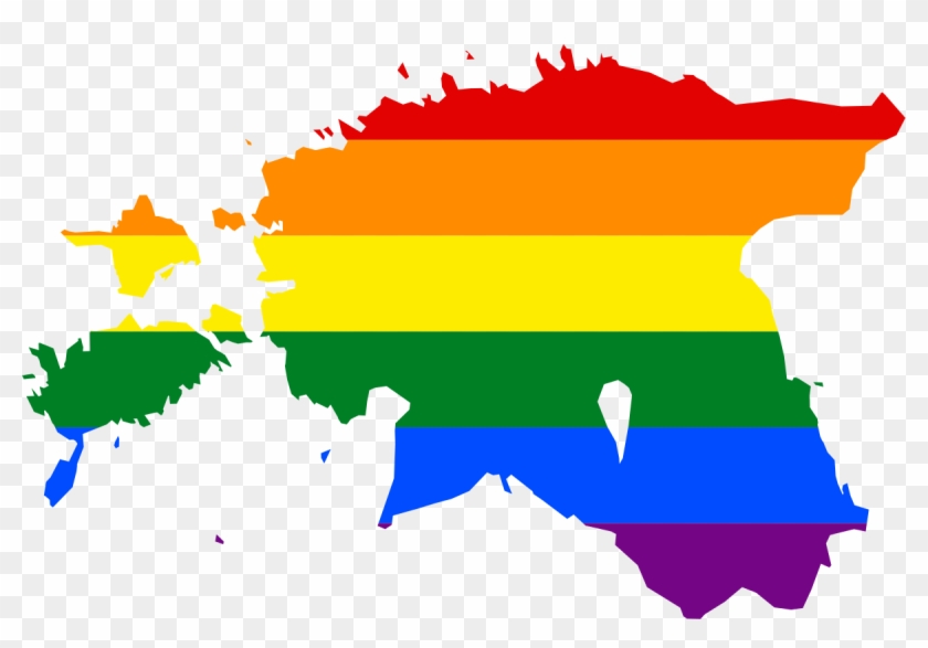 Estonia Rainbow Pride Flag And Map Baby Blanket #449296