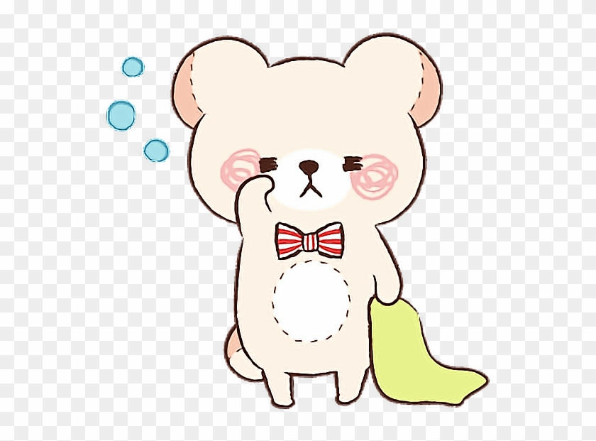 Bear Cute Kawaii Sleepy Bowtie Blanket Blush Tumblr - Illustration #449497