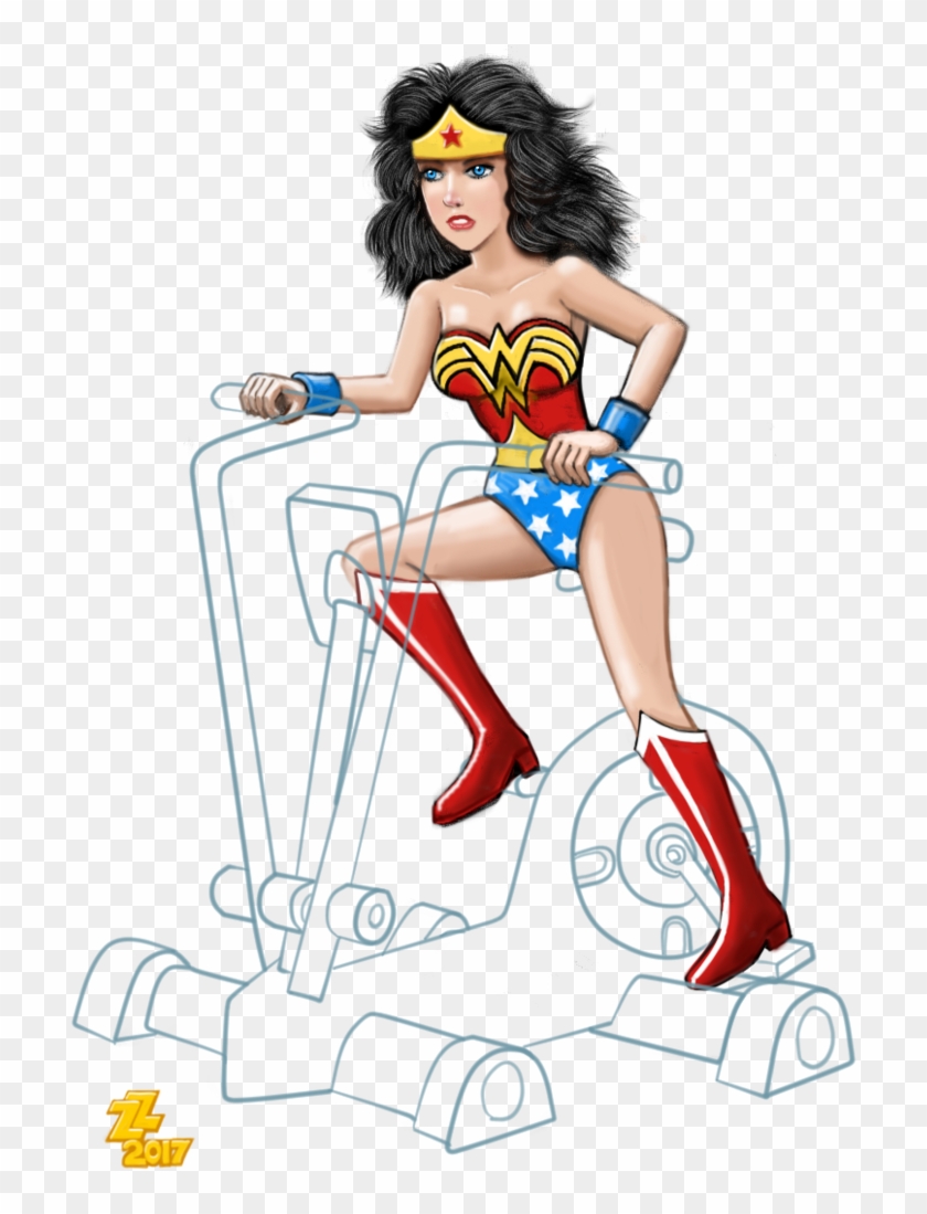 Draw Wonder Woman In The Middle Of A Workout V2 By - Drawing #449661