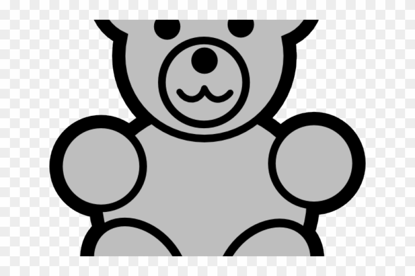 Gummy Bear Clipart Grey Bear - Teddy Bear Drawing Easy #449665