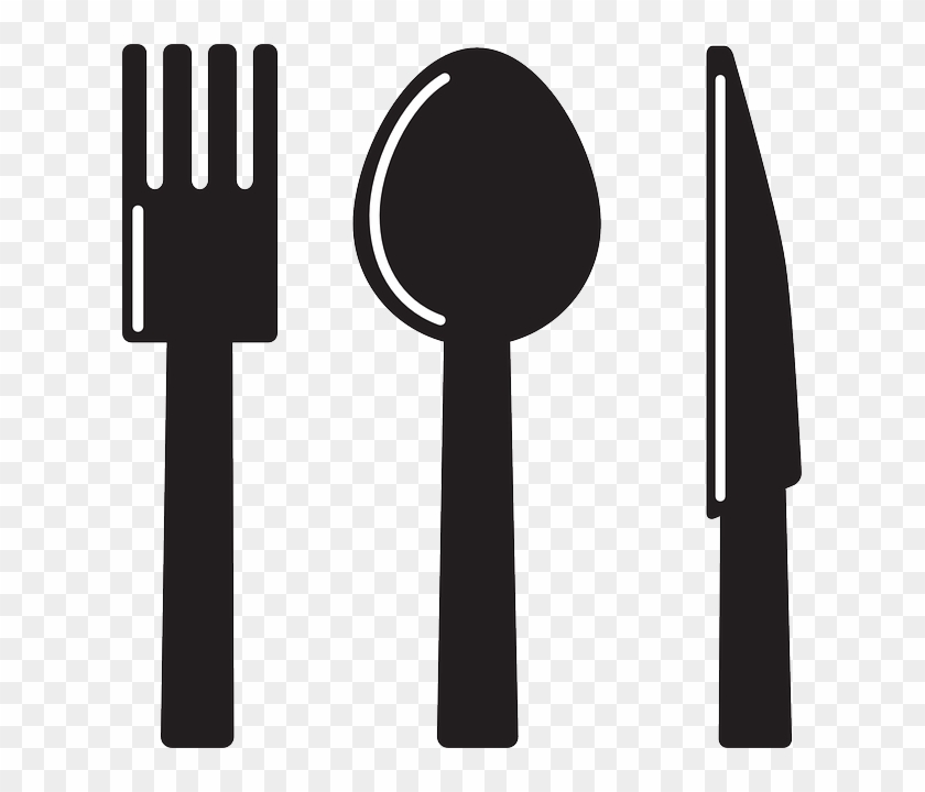 Spoon Cutlery, Fork, Knife, Silhouette, Spoon - Spoon & Fork Clip Art #449712