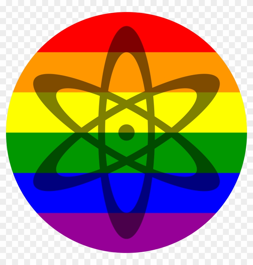 Atom Shadow On Rainbow Flag - Sience Funny T Shirt #449734