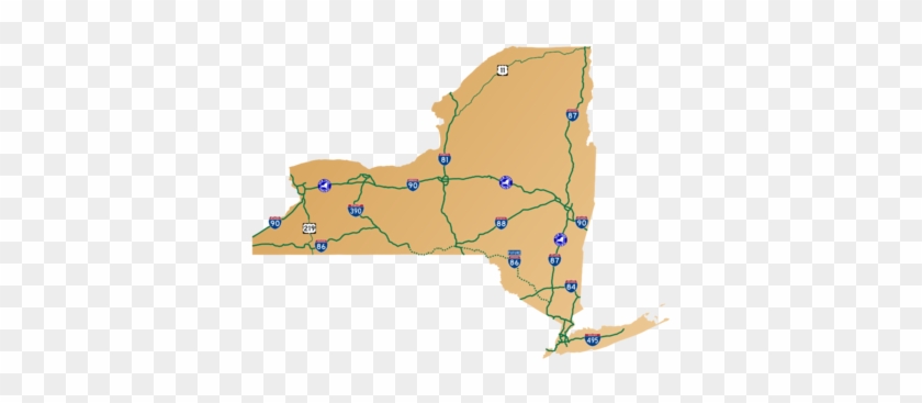 Major Routes Map - New York State Thruway #449843