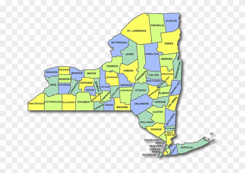 This Is A New York State Map - Map Of New York #449850