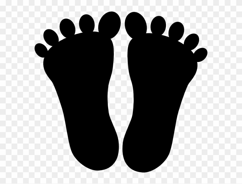 Big Foot Clipart Toe - Large Footprints #449970