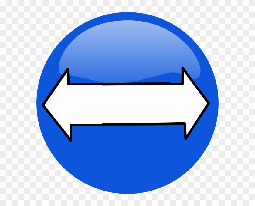 Blue Bidirectional Arrows Clean Clip Art - Bidirectional #450085