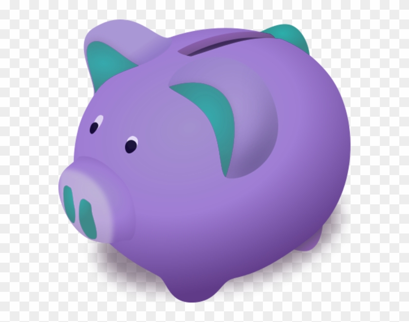Purple Piggy Banks - Piggy Bank Money Clipart #450123