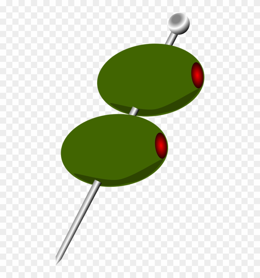 Cocktail Olives Medium 600pixel Clipart, Vector Clip - Olives On A Stick #450148