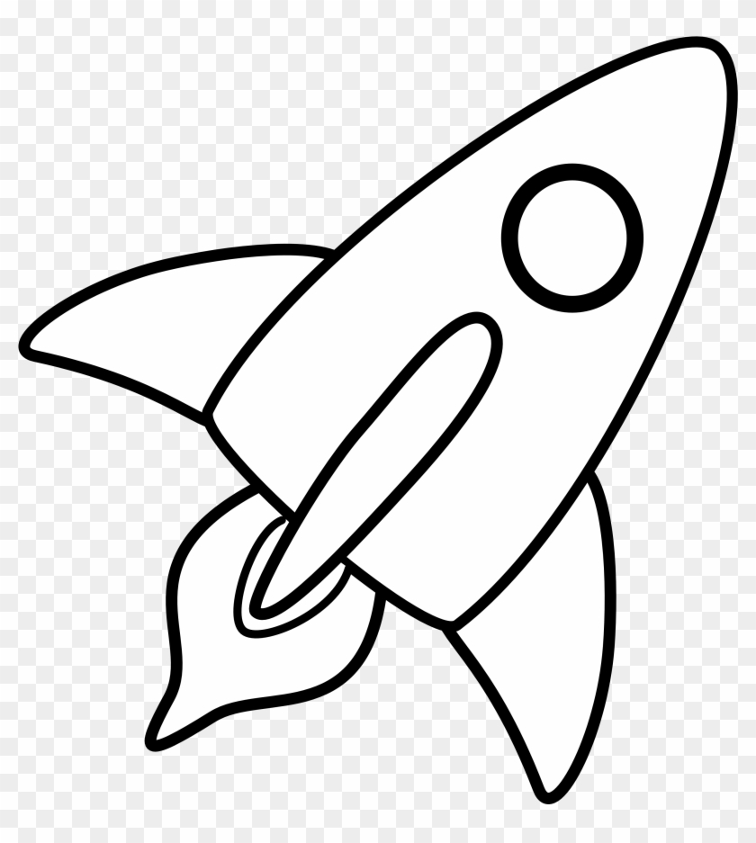 Rocket Clipart - Clip Art Black And White #450314