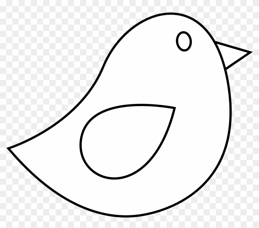 Black And White Bird Clip Art - Simple Pencil Drawings Of Birds #450415